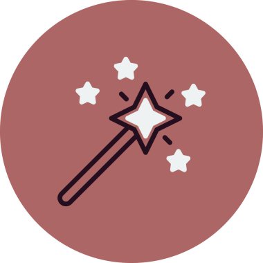 Sihirli değnek. Basit resimleme