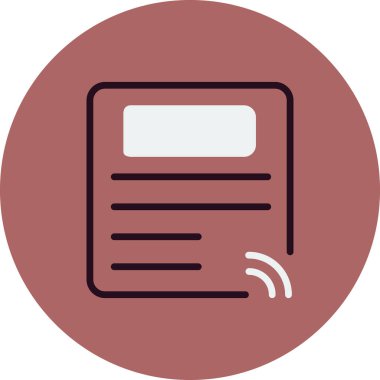 belge simgesi vektör illüstrasyonu