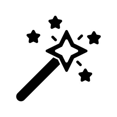 Sihirli çubuk simgesi vektör çizimi