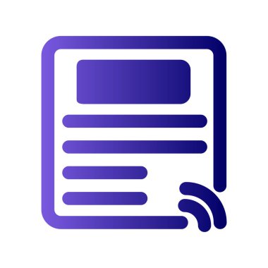 Kişisel ve ticari kullanım için gazete illüstrasyon simgesi