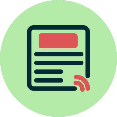 Kişisel ve ticari kullanım için gazete illüstrasyon simgesi