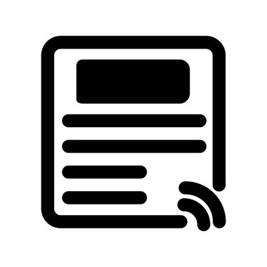 Kişisel ve ticari kullanım için gazete illüstrasyon simgesi