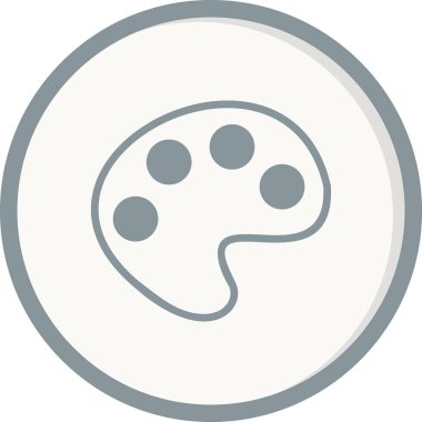 Renk paleti web simgesi, modern vektör illüstrasyonu