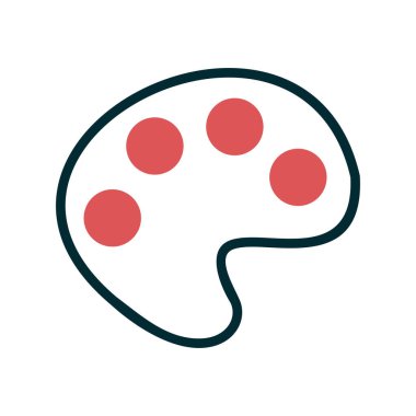 Renk paleti web simgesi, modern vektör illüstrasyonu