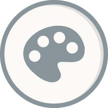 Renk paleti web simgesi, modern vektör illüstrasyonu