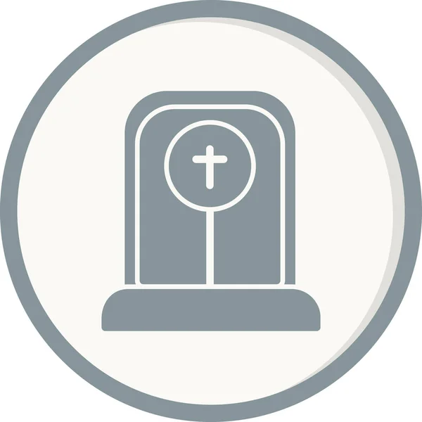 Lápida Icono Web Diseño Simple — Vector de stock