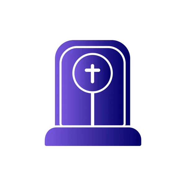 Gravestone Icon Vector Isolated White Background Tombstone Transparent Sign Linear — Stock vektor