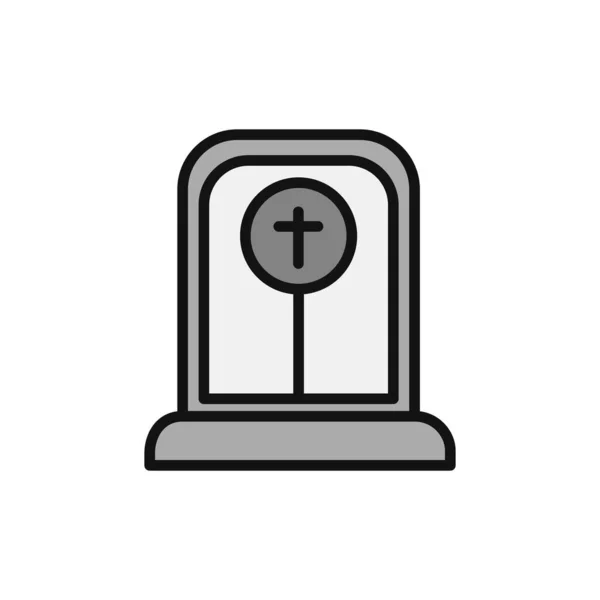 Gravestone Icon Vector Isolated White Background Your Web Mobile App — Wektor stockowy