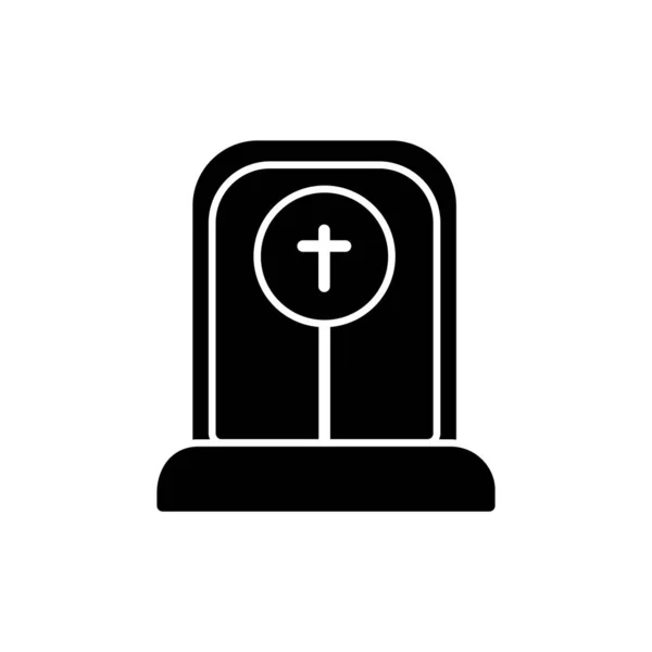 Gravestone Icon Vector Isolated White Background Your Web Mobile App — Stock Vector
