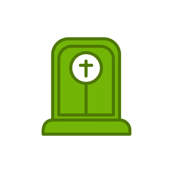 Gravestone Icon Vector Isolated White Background Your Web Mobile App — 스톡 벡터