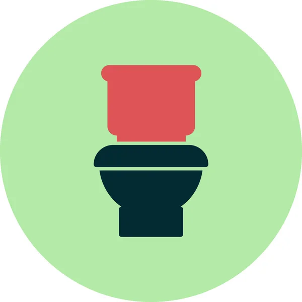 Toilet Sign Icon Flat Design Style — Archivo Imágenes Vectoriales