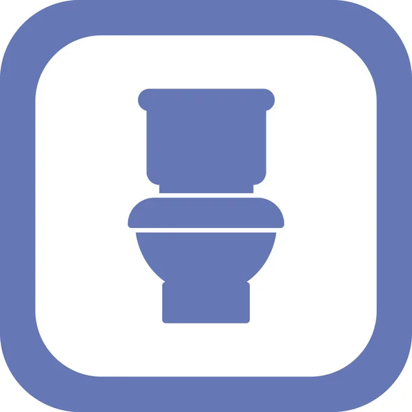 Toilet Sign Icon Flat Design Style — Vector de stock