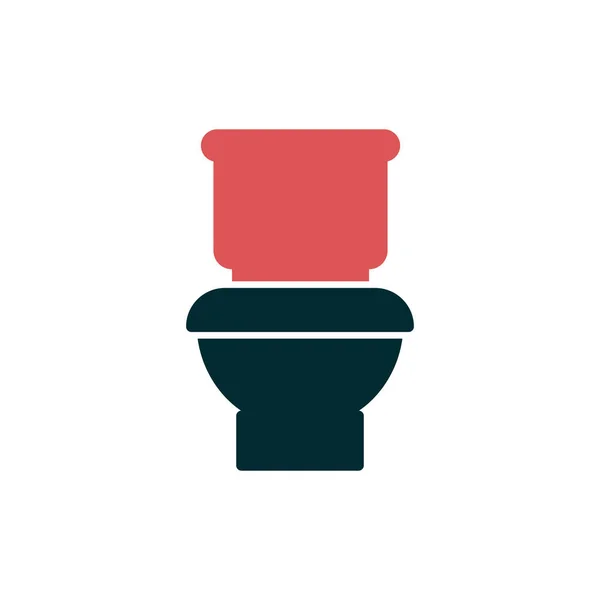 Toilettenschild Symbol Flacher Designstil — Stockvektor