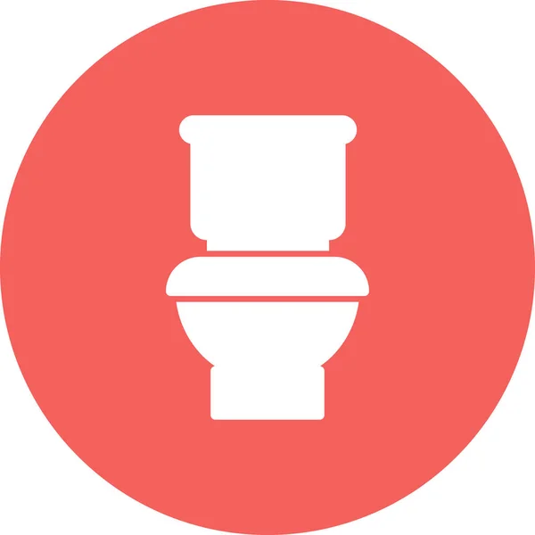 Toilet Sign Icon Flat Design Style — Image vectorielle