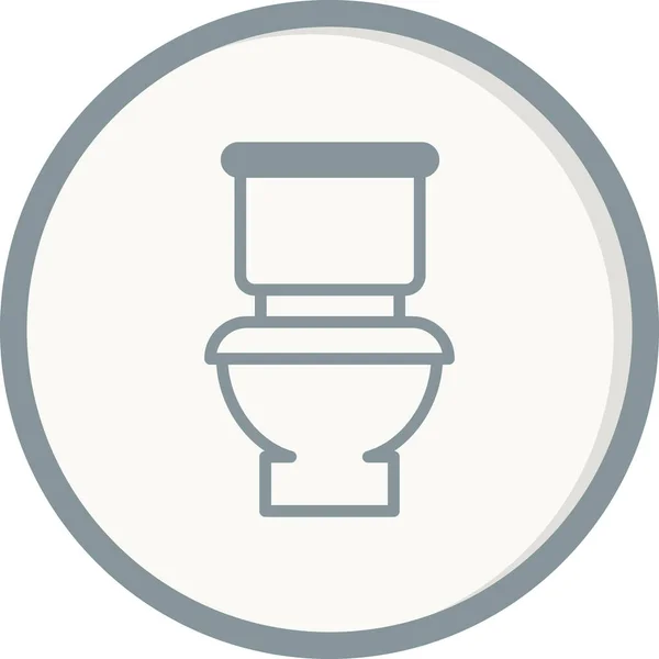 Toilet Sign Icon Flat Design Style — Stockvektor