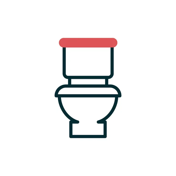 Toilet Sign Icon Flat Design Style — Vetor de Stock