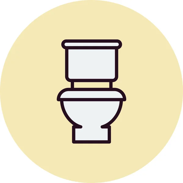 Toilet Sign Icon Flat Design Style — Stockový vektor