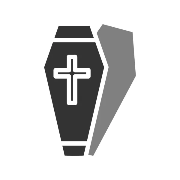 Coffin Icon Vector Isolated White Background Your Web Mobile App — Stockvektor