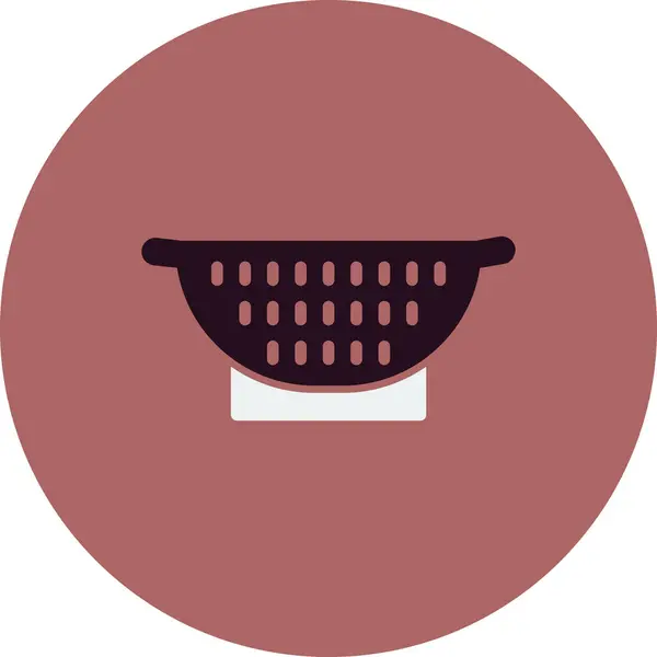 Colander Web Icon Vector Illustration — Stock Vector