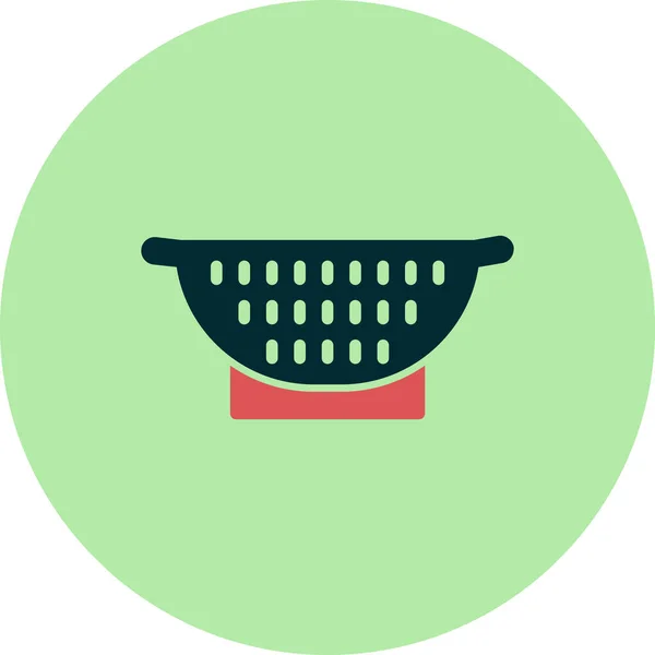 Colander Web Icon Vector Illustration — Archivo Imágenes Vectoriales