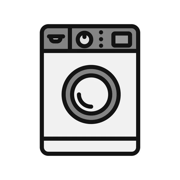 Waschmaschine Vorhanden Web Ikone Einfaches Design — Stockvektor
