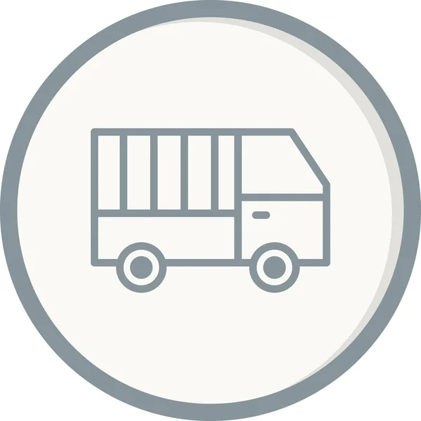 Dodávka Ikona Kamion Vektor Ilustrace — Stockový vektor
