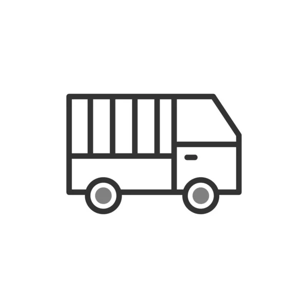 Levering Vrachtwagen Pictogram Vector Illustratie — Stockvector