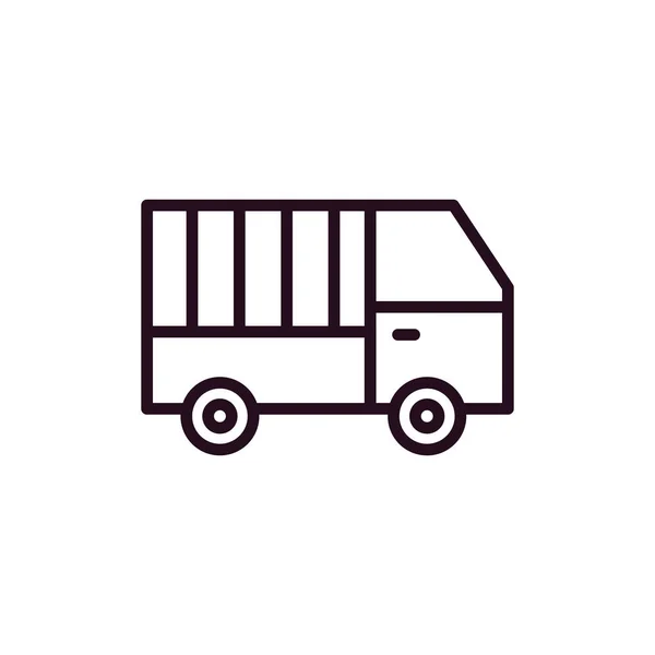 Levering Vrachtwagen Pictogram Vector Illustratie — Stockvector