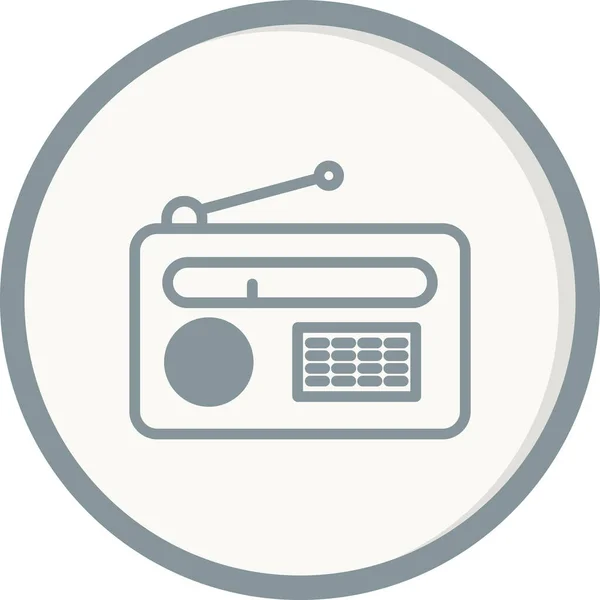 Radio Web Icon Vector Illustration — ストックベクタ