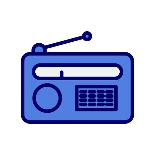 Illustrazione Vettoriale Icona Web Radio — Vettoriale Stock
