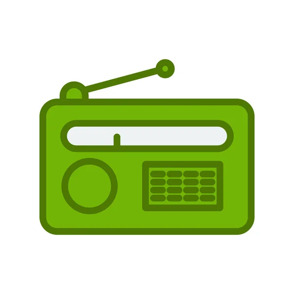 Radio Web Icon Vector Illustration — ストックベクタ