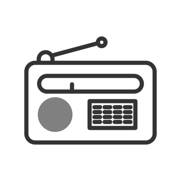 Radyo Web Simgesi Vektör Illüstrasyonu — Stok Vektör