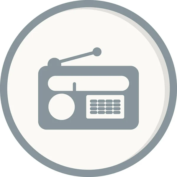Radyo Web Simgesi Vektör Illüstrasyonu — Stok Vektör
