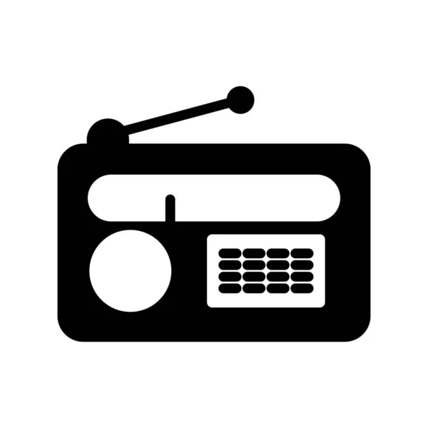 ラジオのウェブアイコンベクトル図 — ストックベクタ