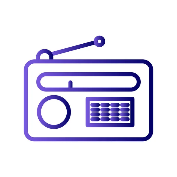 Radio Web Icon Vector Illustration — Vector de stock