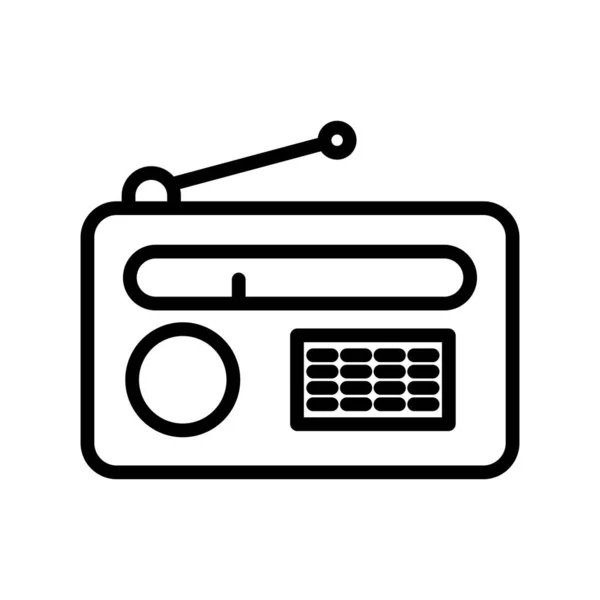 Radio Web Icon Vector Illustration — ストックベクタ