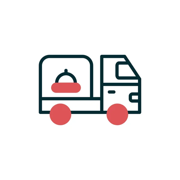 Levering Vrachtwagen Pictogram Vector Illustratie — Stockvector