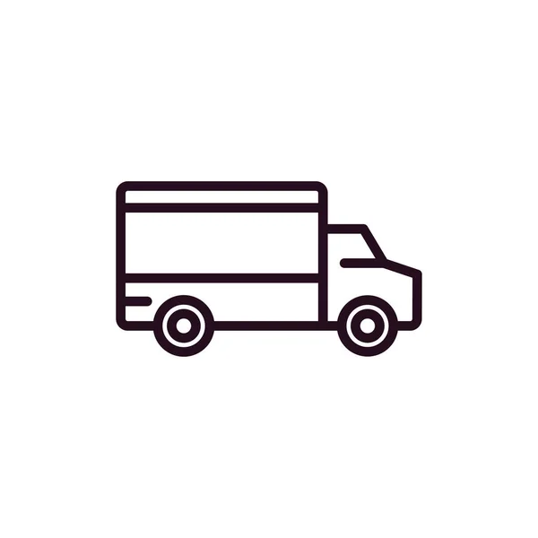 Levering Vrachtwagen Pictogram Vector Illustratie — Stockvector