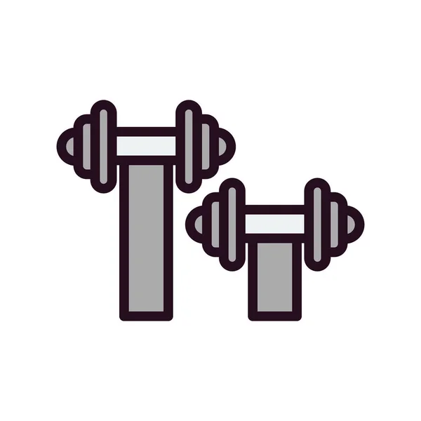 Dumbbells Icono Vector Plano — Vector de stock