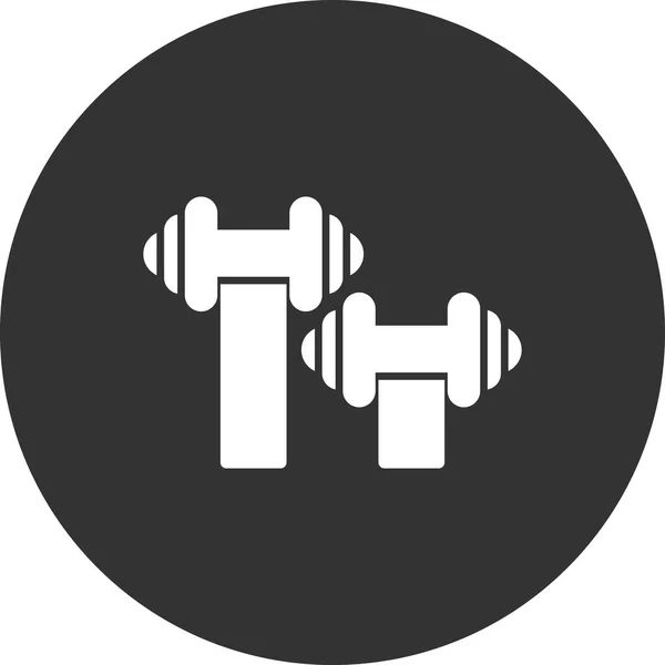 Dumbbells Icono Vector Plano — Vector de stock