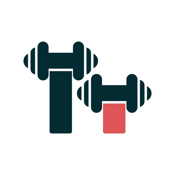 Dumbbells Flat Vector Icon — Stock Vector