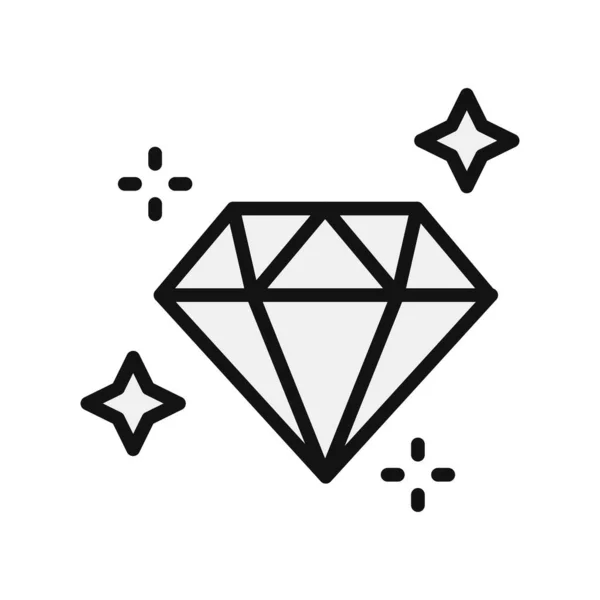 Diamant Symbol Vektor Illustration — Stockvektor