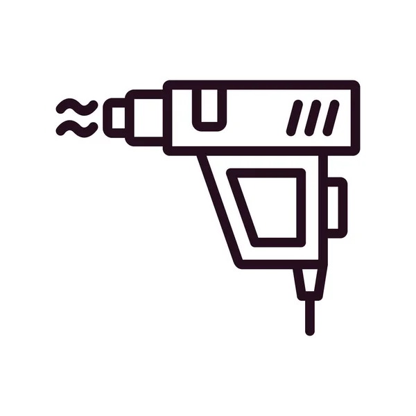 Ikona Tepelné Pistole Symbol Siluety — Stockový vektor