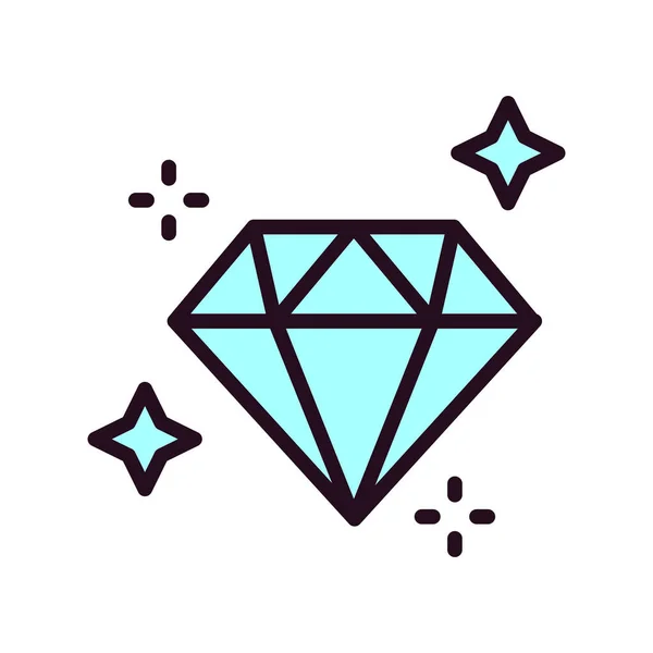 Diamant Symbol Vektor Illustration — Stockvektor