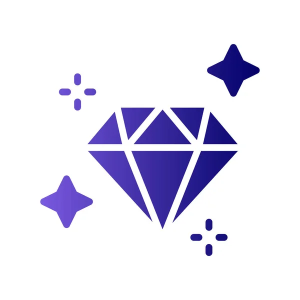 Diamant Symbol Vektor Illustration — Stockvektor