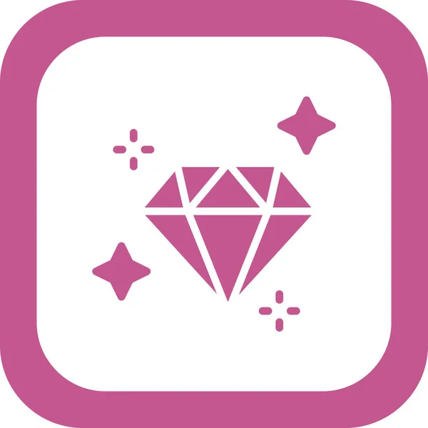 Diamant Pictogram Vector Illustratie — Stockvector