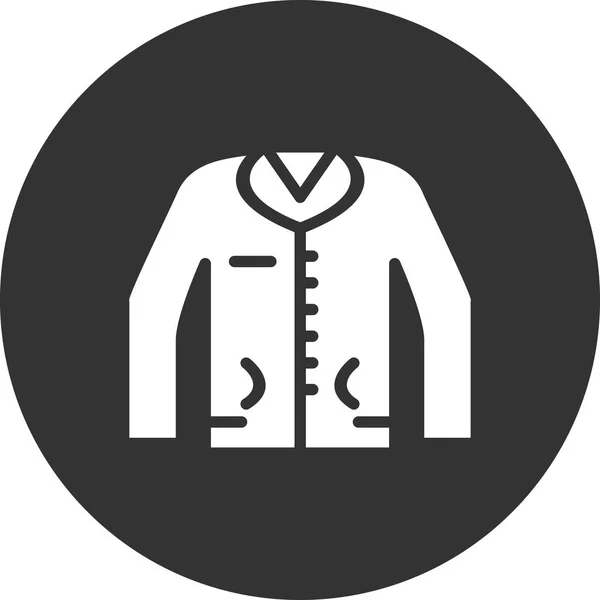 Chaqueta Icono Vector Ilustración — Archivo Imágenes Vectoriales