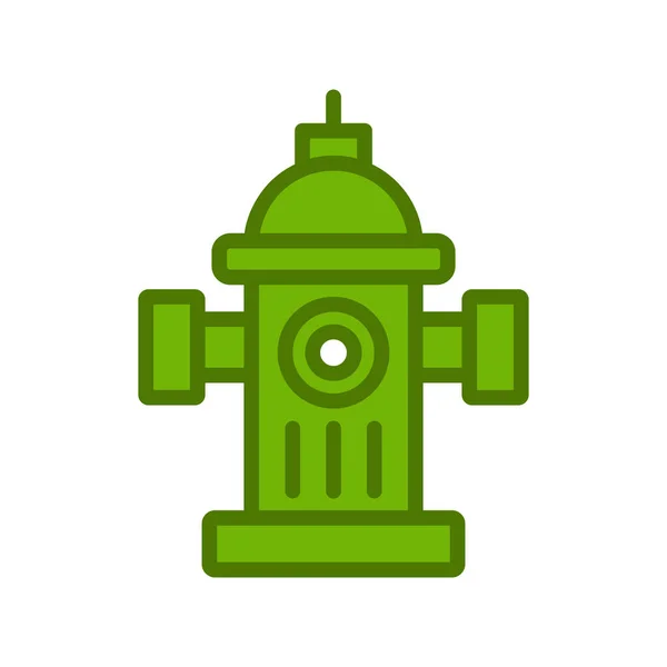 Vector Illustration Icon Street Fire Hydrant —  Vetores de Stock