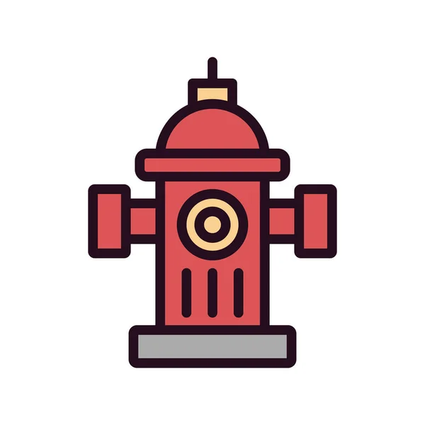 Vector Illustration Icon Street Fire Hydrant — Stock Vector