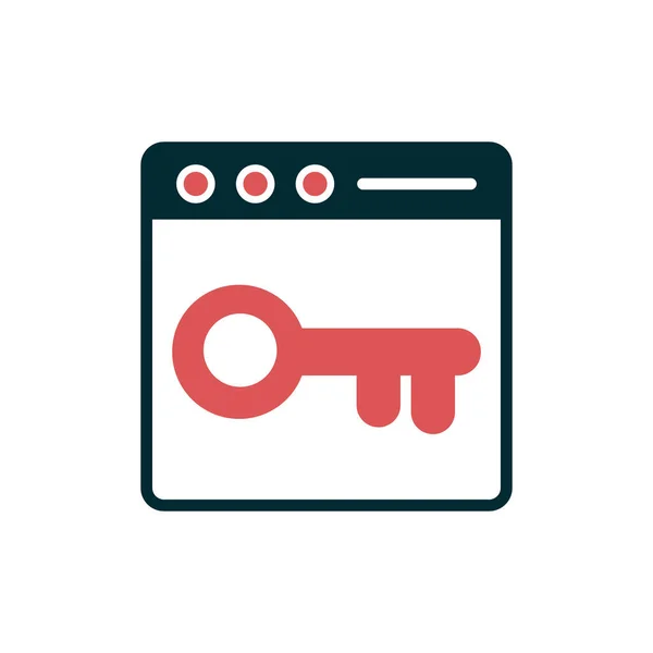Browser Keyword Password Icon Simple Vector Design — Archivo Imágenes Vectoriales
